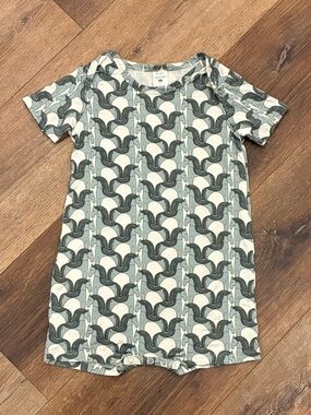 Kate Quinn Green Horse Romper Bamboo Play Outfit Summer Lightweight 2T